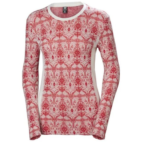 Helly Hansen Lifa Crew Women's S Merino Active Thermal Baselayer Red Hiking - Picture 1 of 11